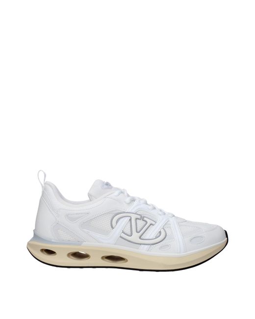 Valentino Garavani Fabric Athletic Sneakers Eu40/Us7 Da Men Di Colore Bianco