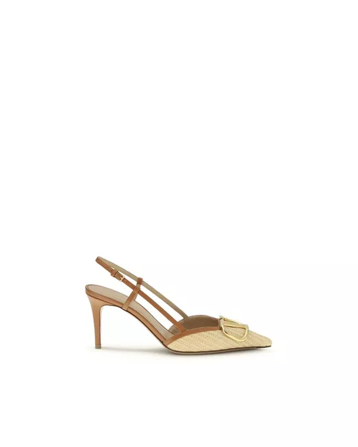 Valentino Garavani Calf Leather Bos Taurus Pumps Eu36.5/Us6.5 Da Women Di Colore Beige