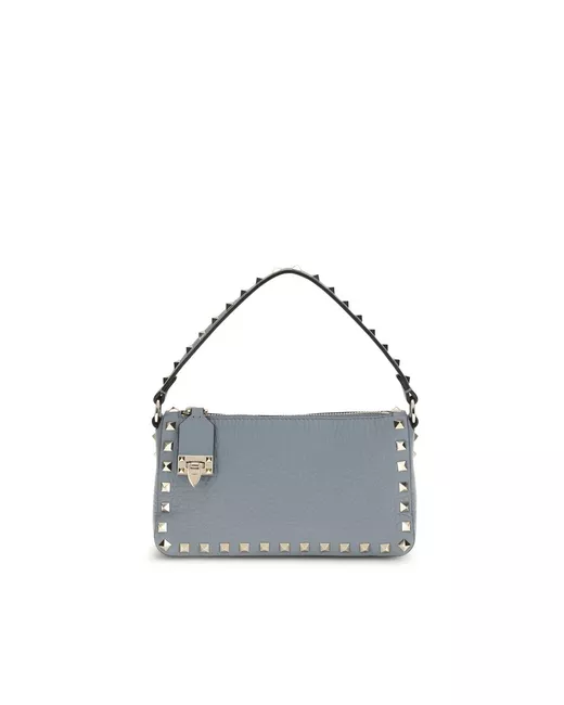 Valentino Garavani Calf Leather Bos Taurus Shoulder Bag Da Women Di Colore Blu