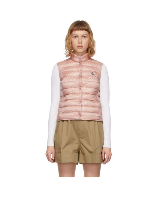 moncler vest pink