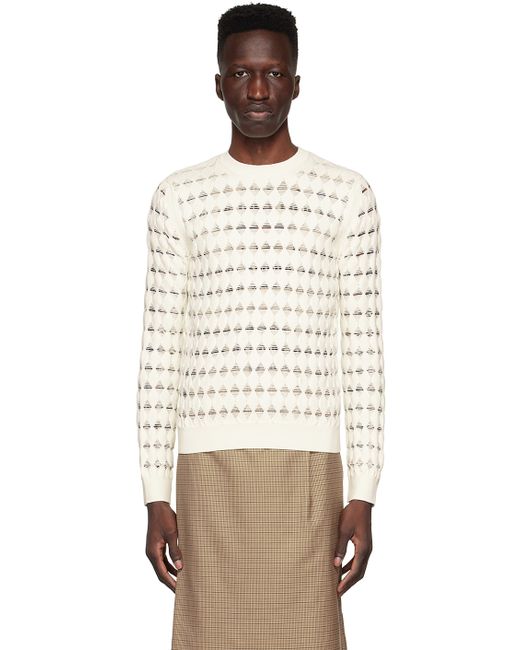 Namacheko Off Viscose Sweater in White | Stylemi