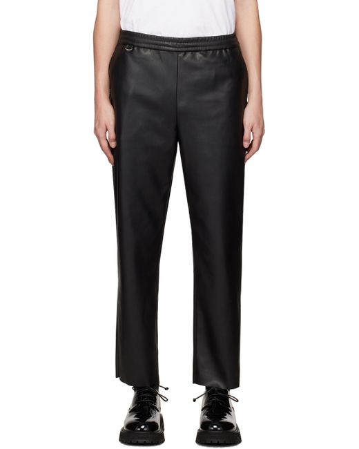 Uniform Experiment Easy Faux-Leather Pants in Black | Stylemi
