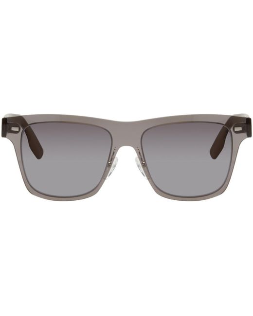 McQ Alexander McQueen Gold and Blue Gravity Bar Sunglasses McQ