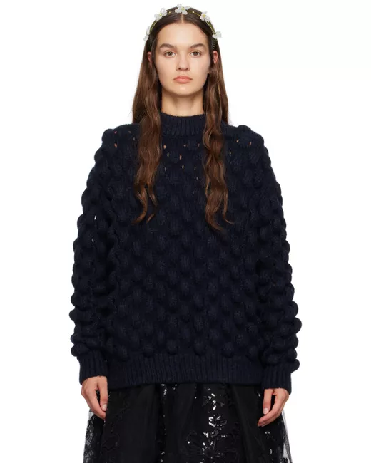 Simone Rocha Chunky Sweater in Dark Blue | Stylemi