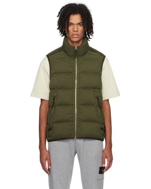 Stone Island tape-detailing quilted gilet - Purple