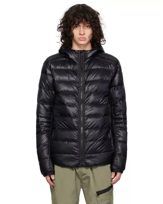 Canada Goose Label Crofton Down Jacket Da Men Di Colore Nero