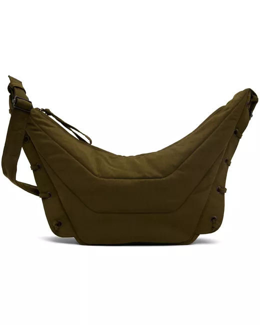 Brown Soft Game padded-nylon cross-body bag, Lemaire