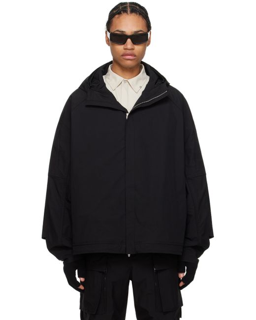 Brown Detachable-sleeve panelled fleece jacket