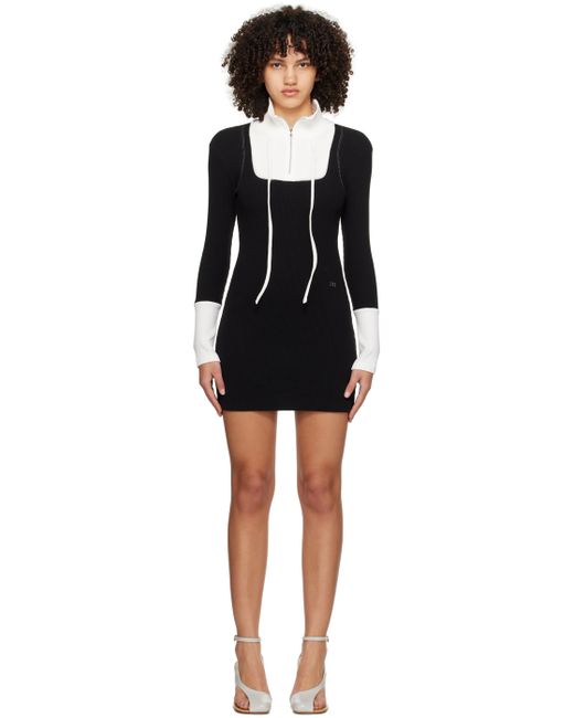 ワンピース Kijun Square Half Zip-up Dress Kijun Black Square Half-Zip Minidress Kijun