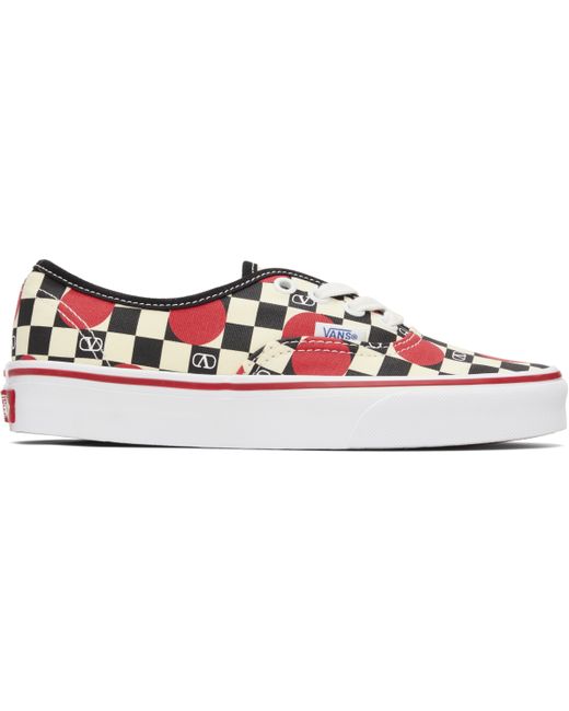 Valentino Garavani White Vans Edition Low-Top Vlogo Checkerboard Sneakers Da Women Di Colore Nero