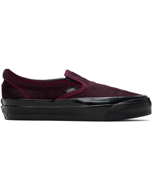 Vans Women's Red Burgundy Premium Classic Slip-On Sneakers