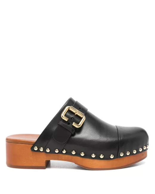 Chloé Women's Black Jeannette Leather Clogs