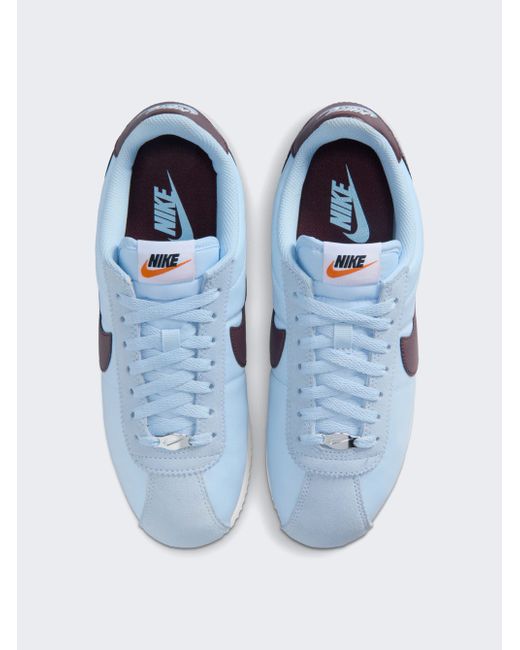 Nike Women's Blue Cortez Sneakers Celestine And Burgundy Crush-White