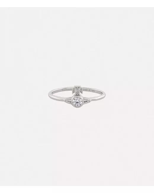 Vivienne Westwood London Orb Ring in White | Stylemi