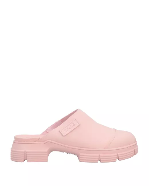Ganni Women's Pink Mules Clogs