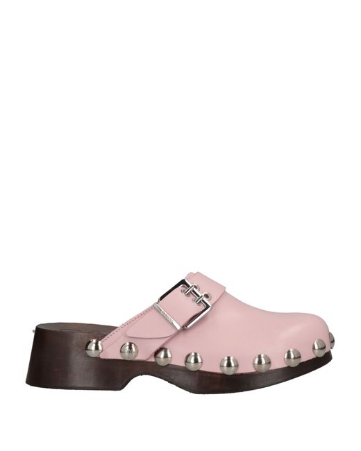 Ganni Women's Pink Mules Clogs
